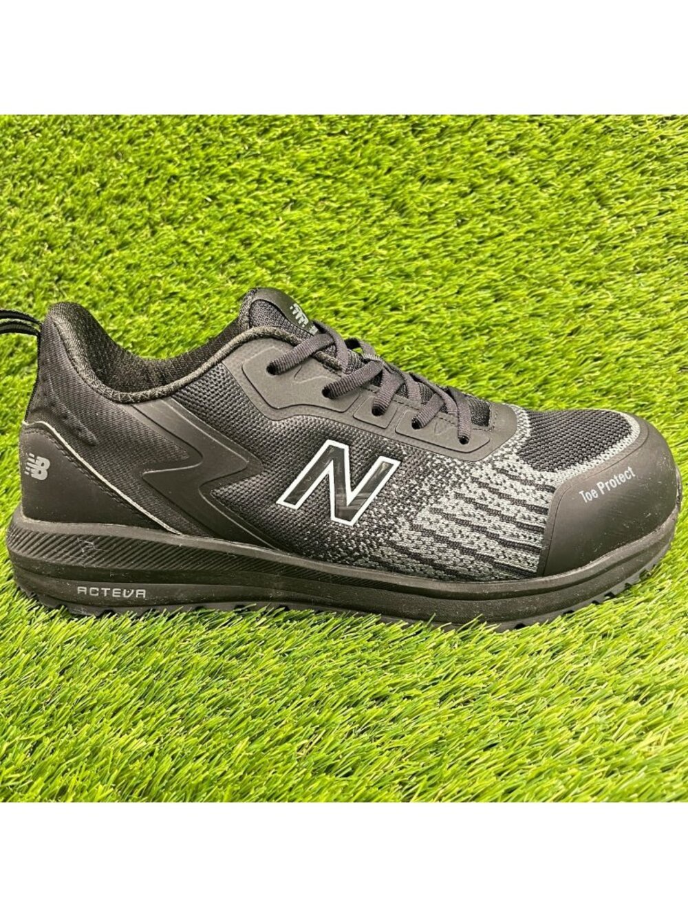 New Balance Speedware Mens Size 11.5 Black White Composite Toe Safety Work Shoes